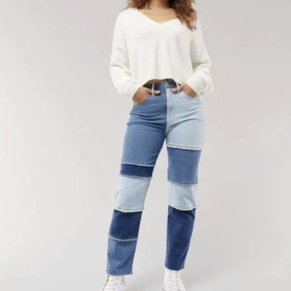 Hollister colorblock jeans, size W31 L27